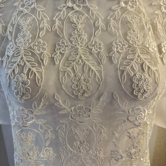 Anna Sammarone The Pastoral Series Sheer Lace Overlay Mini Dress Size Medium - Picture 8 of 12